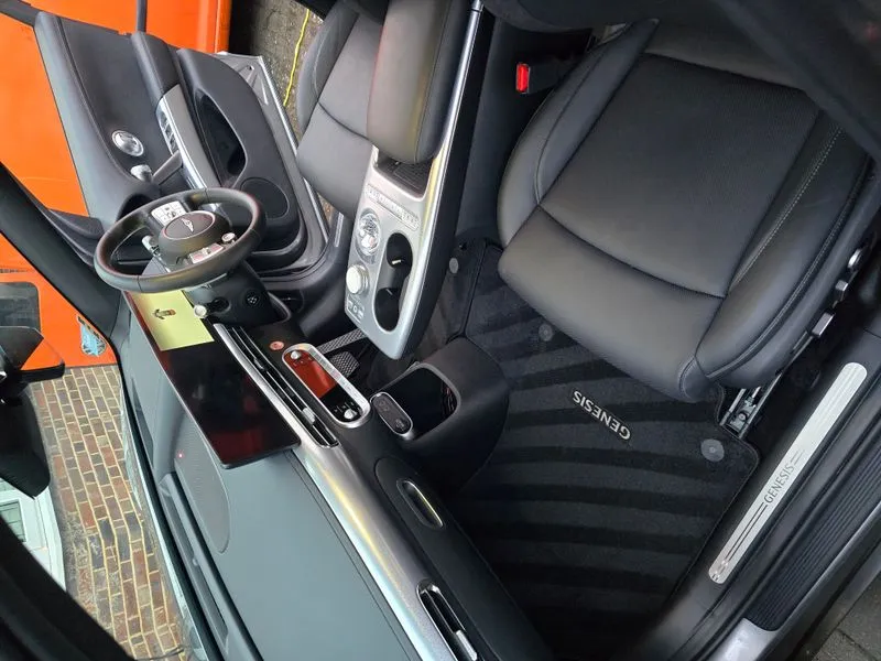 Genesis interior cabin view, passenger side and center console
